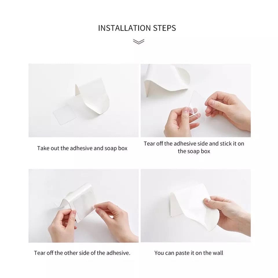 Strong Hold Soap Holder, Simple Self Draining Bar Soap Holder, Wall-Mounted Soap Rack Strong Hold Soap Holder, Simple Self Draining Bar Soap Holder, Wall-Mounted Soap Rack